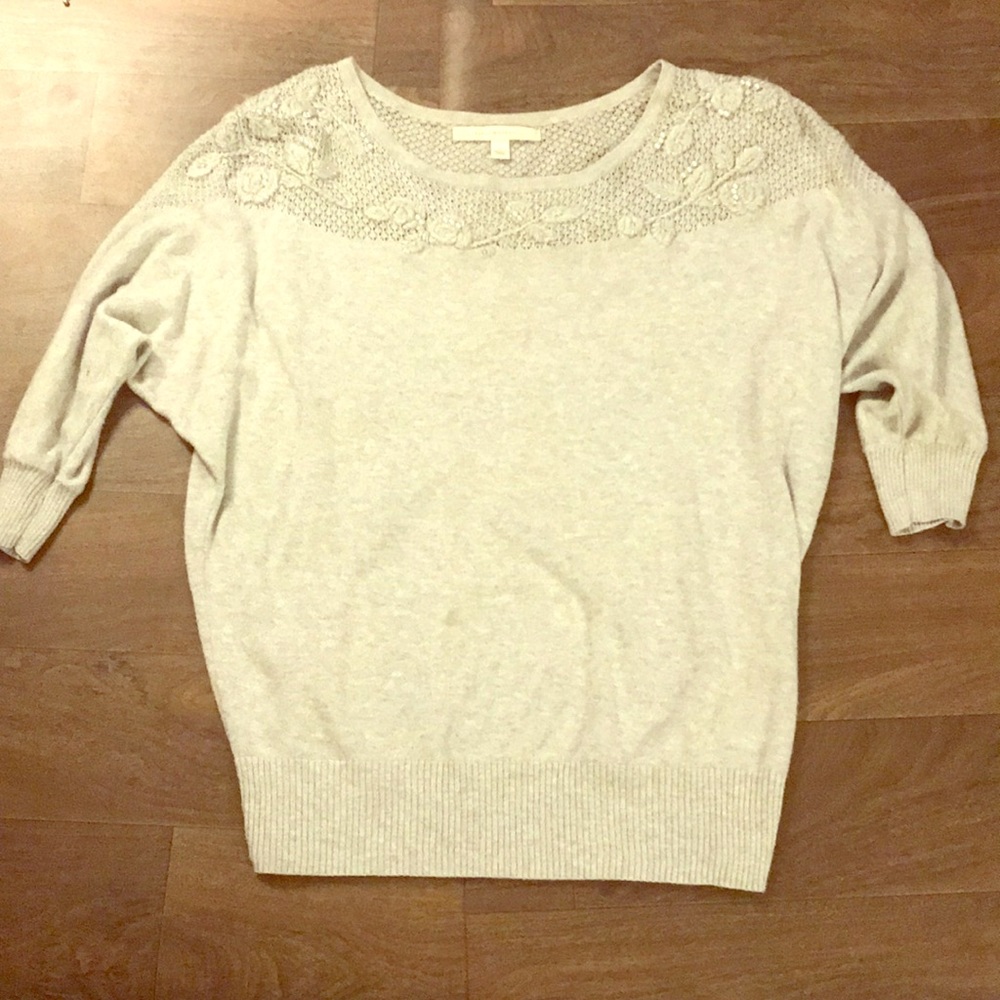 Super soft sweater with embroidery and beading